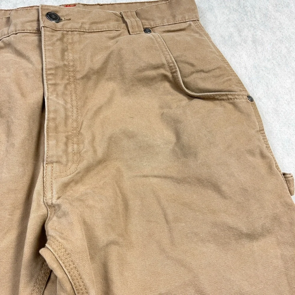 Craftsman Pants Men 32x30 Brown Carpenter Duck Canvas Baggy Work Wear Worn‎